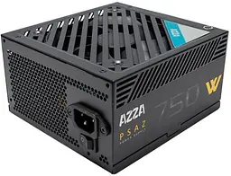 Блок живлення 750 Вт, AZZA, Black, 80+ Bronze, 12 см, 2xMolex / 5xSATA / 4x6+2-pin / 1x20+4-pin / 1x4+4-pin, захист UVP/OVP/OPP/OCP/SCP (PSAZ-750W)