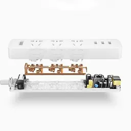Мережевий фільтр-подовжувач Xiaomi Mi Power Strip 3 USB 1.8 m MJCXB02QM NRB4049CN - мініатюра 2