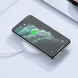 Бездротовий зарядний пристрій Baseus Jelly Wireless charger 15 W WXGD-02 White - мініатюра 7