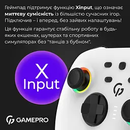 Геймпад GamePro бездротовий білий (GPX13W) - мініатюра 7