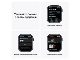 Смарт-годинник Apple Watch Series 7 GPS 45mm Midnight Aluminum Case With Midnight Sport Band (MKN53) - мініатюра 5