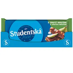 Шоколад молочный Studentska арахис с желейными и грушевыми кусочками 170 г (913960)