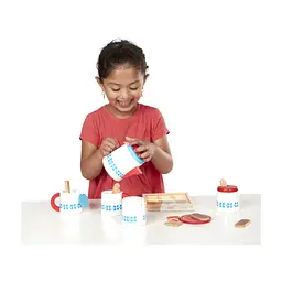 Игровой набор Melissa&Doug Деревянный набор Чайный сервиз (MD19843) - миниатюра 3