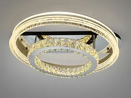 Стельова LED люстра Diasha 8811/600+400A хром 120 Вт кришталь пульт - мініатюра 2