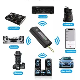Мікрофон K35 AUX петличний бездротовий приймач + мікрофон Black (17615) - мініатюра 2