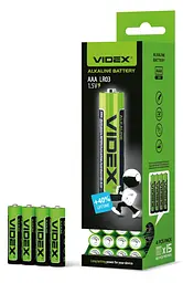 Батарейка лужна Videx LR03/AAA 4шт SHRINK VIDEX (25467-000) - мініатюра 3