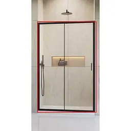 Душові двері Radaway Alienta DWJ 130х190 безпечне скло, чорний (10260130-54-01)