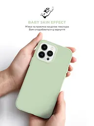 Силиконовый чехол для Apple iPhone 15 Pro Max, ICON2 Case, зеленый, противоударный, панель, защита всего корпуса, матовая поверхность Soft Touch, выступает над дисплеем, совместим с защитными стеклами и пленками, с микрофиброй, ArmorStandart (ARM77002) - мініатюра 8