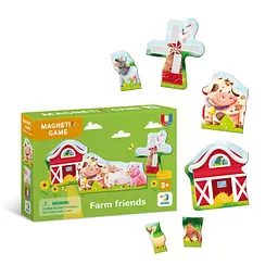 Дитяча магнітна гра "Друзі з ферми" DoDo Toys 200255, 8 елементів - мініатюра 2