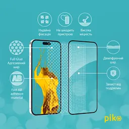 Скло захисне Piko Full Glue Apple iPhone 15 Plus (1283126575341) - мініатюра 4