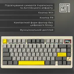 Клавіатура Epomaker TH80 PRO V2 Wisteria Tactile White механічна бездротова (TH80-PROV2-W-WT) - мініатюра 6