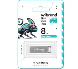 USB Flash Wibrand USB 2.0 Chameleon 8Gb Silver - мініатюра 2
