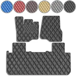 Килимки у салон для Ford F-150 2014-2017 Екошкіра с подпятником 3 шт (Rombus)