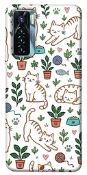 TPU чохол Demsky Cats pattern для TECNO Camon 17 Pro