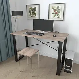 Письмовий стіл Ferrum-decor Драйв 750x1000x600 Чорний метал ДСП Дуб Сонома Трюфель 16 мм (FRD-103091) - мініатюра 2