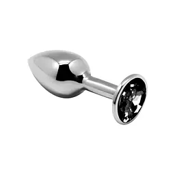 Анальна пробка - M Alive Mini Metal Butt Plug, 8х3.4 см, чорна - мініатюра 3