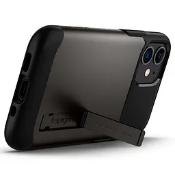 Чохол протиударний із підставкою Spigen Slim Armor ACS01546 для iPhone 12 Mini (5.4") Gunmetal - мініатюра 2