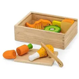 Іграшкові продукти Viga Toys Обід 44542 набір дерев'яних продуктів іграшок