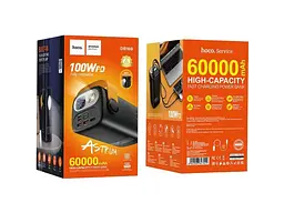 Зовнішній акумулятор (павербанк) Hoco DB160 Astrum 60000mAh Black - мініатюра 5