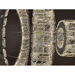 Люстра кільця Linisoln 7201-6H метал, кришталь, LED, 110 см, 6 ламп - мініатюра 3