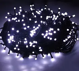 Світлодіодна Гірлянда нитка 401 led RGB різнокольорова (чорний провід) - мініатюра 6
