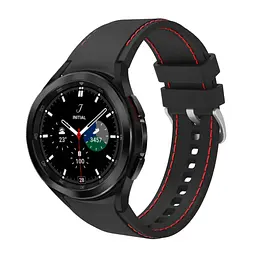 Браслет RLine для Samsung Galaxy Watch 6 Classic 43mm 6 Classic 47mm - чорно-червоний ширина кріплення 20мм силікон Watchbands (W44-0WB92461206) - мініатюра 2