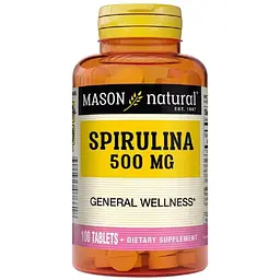 Спіруліна Mason Natural 500 мг 100 таблеток