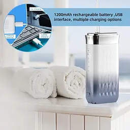 Іригатор для порожнини рота та зубів IPX7 USB 180мл / Бездротовий іригатор для води 3 режими, 4 насадки - мініатюра 5