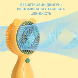Портативний ручний вентилятор Handy Mini Fan JX-998 на акумуляторі з ручкою міні ветродуйка 2,5Вт Білий - мініатюра 7