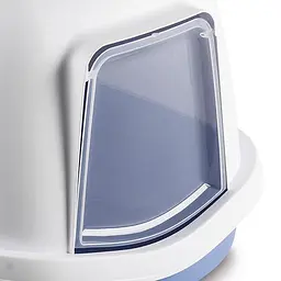 Stefanplast Super Queen - Закритий туалет для котів з фільтром сталевий-синій - мініатюра 2