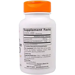 Коензим Q10 з біоперином Doctor's Best High Absorption CoQ10 with BioPerine 100 мг 120 желатинових капсул - мініатюра 2