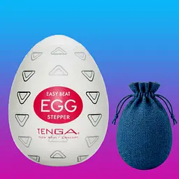 Чоловічий мастурбатор Tenga EGG Stepper яйце + лубрикант 5 мл та мішечок - мініатюра 2