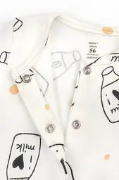 Комбінезон бавовняний для немовлят на кнопках Milk зі швами назовні - мініатюра 2
