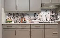 Вініловий кухонний фартух Венеція Картина наклейка для кухні фарби Архітектура Бежевий Happy Pocket Z181412 - мініатюра 3