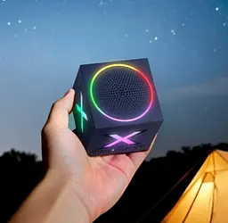 Портативна колонка Borofone BR101 Rubik Bluetooth 5.4 5W LED TWS TF AUX - мініатюра 3