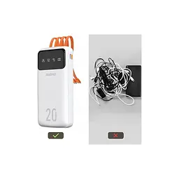 Батарея універсальна Dudao K6Pro+ 20000mAh 10W with USB-C/Lightning/MicroUSB/USB-A cables (6977196682409) - мініатюра 4