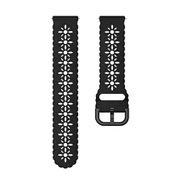 Силіконовий ремінець Flower для Xiaomi Amazfit GTS 22e34 mini - чорнийширина кріплення 20ммWatchbands (W32-4WB23969021) - мініатюра 3