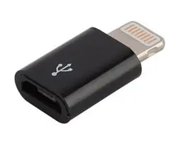 Адаптер Lapara компактний Apple Lightning на Micro USB для заряджання iPhone 5/5S/6/6+, iPad, чорний