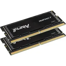 Модуль пам'яті для ноутбука SoDIMM DDR5 32GB (2x16GB) 5600 MHz Impact Black Kingston Fury (ex.HyperX) (KF556S40IBK2-32) - мініатюра 3