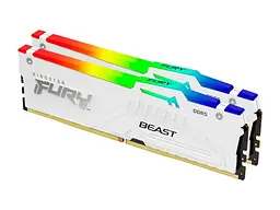 Модуль пам'яті Kingston FURY 64 GB (2x32GB) DDR5 6000 MHz Beast RGB EXPO White (KF560C30BWEAK2-64) - мініатюра 4