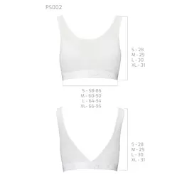 Топ з прозорою вставкою Passion PS002 TOP L, white - мініатюра 5