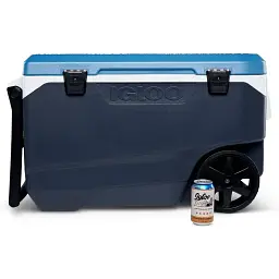 Ізотермічний контейнер на колесах Igloo MaxCold Latitude 90 Roller 85 л сірий з синім (34488) - мініатюра 4
