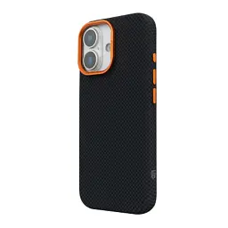 Чохол до мобільного телефона Armorstandart LikeCarbon2 SE MagCase Apple iPhone 17 Kevlar Black Orange (ARM89163) - мініатюра 5