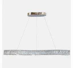 Світлодіодна люстра підвісна Artlight 8220-1000LCH з хвилеподібним кришталевим корпусом, 63W - мініатюра 4