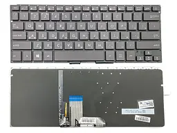 Клавіатура для ASUS ZenBook UX310, UX310UA, UX310UQ, UX310UAK, U4000, RX310 (RU Black без рамки з підсвічуванням). Оригінал