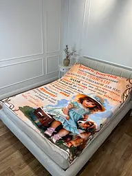 Плед 3D з побажаннями для доньки Донечці Квіточка 16823 135х160 см - мініатюра 3
