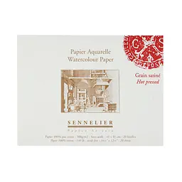 Склейка для акварелі Sennelier, 20 аркушів, гаряче пресування, 300 г/м, 41x31 см