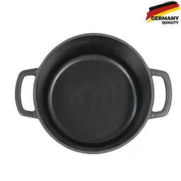 Каструля чавунна з кришкою KELA Calido чорна 21 см 2,5 л (12470) - мініатюра 4