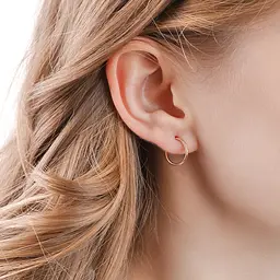 Сережки конго з червоного золота 15 мм (з40031)