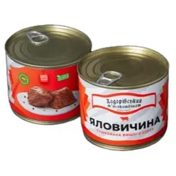 Тушонка Ходорівський м'ясокомбінат Яловича металева банка 525 г - мініатюра 2